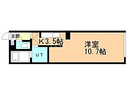 Like'sKD 1Kの間取図画像