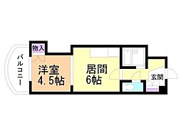 菊水コート 1DKの間取図画像