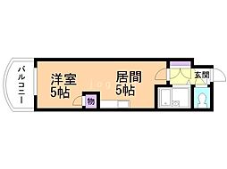 菊水コート 1DKの間取図画像