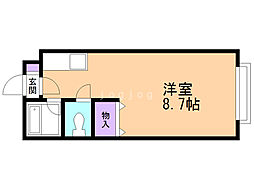 ル・ノール白石駅前I 4階1Kの間取り