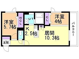 間取図画像 2LDK