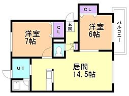 間取図画像 2LDK