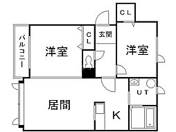間取図画像 2LDK