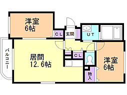 間取図画像 2LDK