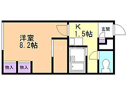 レオパレスサザンカ 1Kの間取図画像
