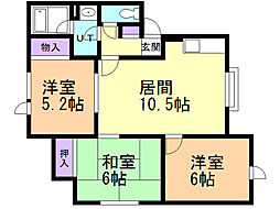 レスタシオン菊水元町壱番館 3LDKの間取図画像