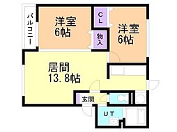 間取図画像 2LDK