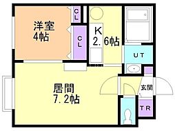 アビタ22真栄12 1LDKの間取図画像
