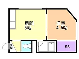 ヴィラ・セレーネ・1 1DKの間取図画像