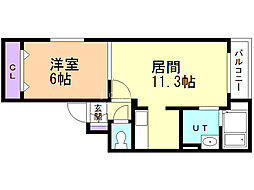 間取図画像 1LDK