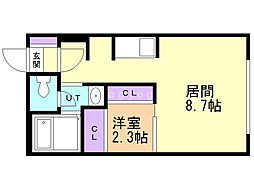 プラティーク札幌 1LDKの間取図画像