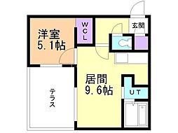 間取図画像 1LDK