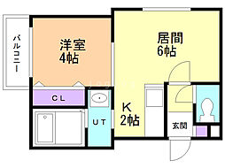 間取図画像 1LDK