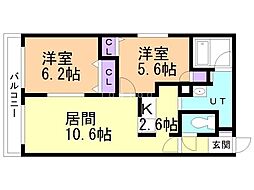 間取図画像 2LDK