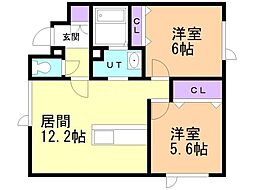間取図画像 2LDK