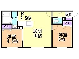 間取図画像 2LDK