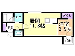 仮)GAー福住1ー1MS B棟 1LDKの間取図画像
