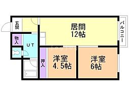 間取図画像 2LDK