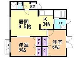 間取図画像 2LDK