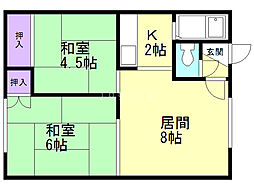 間取図画像 2LDK
