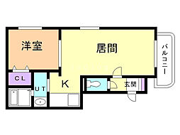 DEARCOURT 1LDKの間取図画像