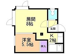 アルファワカヤマ 1LDKの間取図画像