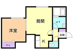 モンターニュ 1LDKの間取図画像