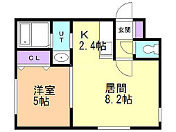 フォルム東札幌 1LDKの間取図画像