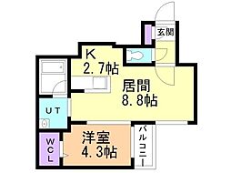 BalboniSette 1LDKの間取図画像