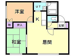 プリンスコート 2LDKの間取図画像