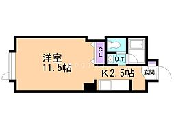 藤井ビルひばりが丘 1Kの間取図画像