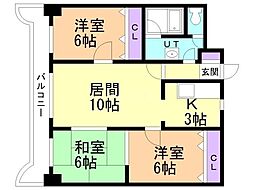 R4TMビル 3LDKの間取図画像