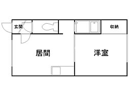 ロアジス1 1DKの間取図画像