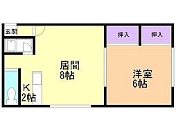 プレステージ 1LDKの間取図画像