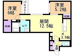 WINGBIRDCLASS 2LDKの間取図画像
