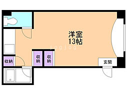 ツインビルA ワンルームの間取図画像