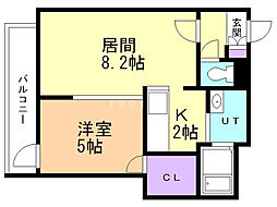 プリマベーラ菊水 1LDKの間取図画像