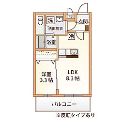 ユルベールシナノ 1LDKの間取図画像
