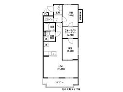 グランシエル 2LDKの間取図画像