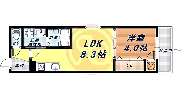 F asecia chart ｜大阪府大阪市住吉区清水丘2丁目(賃貸アパート1LDK・2階・30.38㎡)の写真 その2