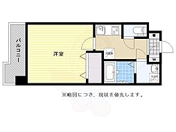 エンクレスト赤坂 1Kの間取図画像