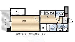 ラフィネス博多リバーステージ 1Kの間取図画像