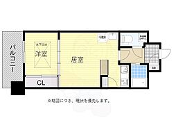 エステート・モア平尾堀川 1LDKの間取図画像