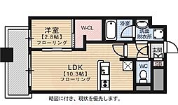 ブラン・スタイル博多 1LDKの間取図画像