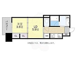 RJRプレシア百年橋 1LDKの間取図画像