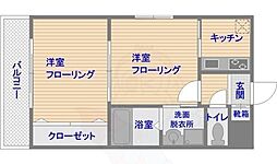 レジディア天神 1LDKの間取図画像