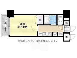 エステムコート博多駅前アヴェール 1Kの間取図画像