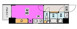 21テクノロジー ワンルームの間取図画像