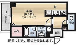 ウェルブライト博多ステーション 1Kの間取図画像