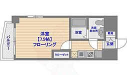 エステムコート博多・祇園ツインタワー ファーストステージ 1Kの間取図画像